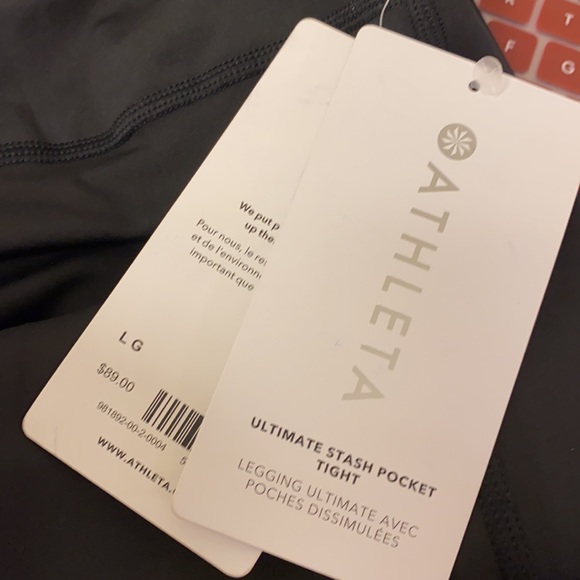 Athleta Ultimate Stash Pocket Tight // Black #981892 - Picture 8 of 10